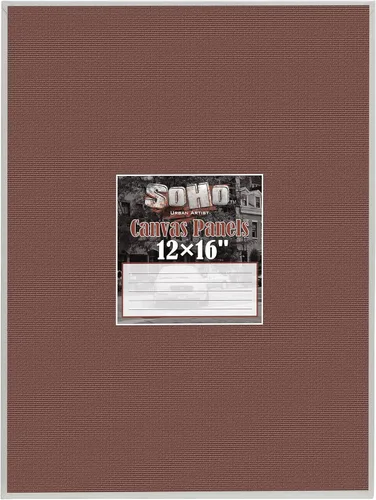 Vista 4 de SoHo - Paneles de lona de algodón para artistas, 8 x 8 pulgadas, paquete de 3 paneles de algodón doble imprimado sin ácidos, lienzos unidos