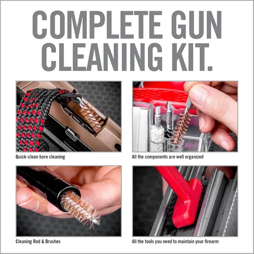 Vista 5 de Real Avid Kit de limpieza para pistola de 9 mm para pistolas de calibre 9 mm,.357 y.38 Kit completo de limpieza Glock y kit de limpieza de pistola