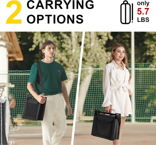 Vista 6 de Asientos de estadio con soporte trasero para gradas, sillas plegables con respaldo y cojín, silla acolchada para estadio con correa para el hombro