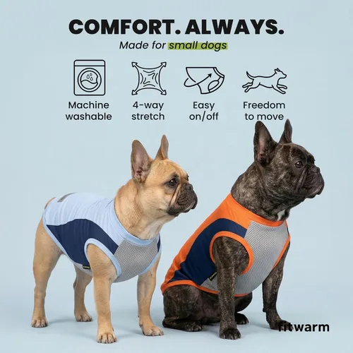 Vista 6 de Fitwarm Paquete de 2 camisas para perro con protección solar UV UPF 50+, ropa de verano de secado rápido para perros pequeños, niños y niñas