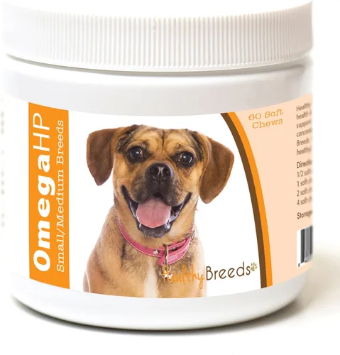 Vista 24 de Healthy Breeds Siberian Husky Omega HP - Masticables suaves para piel y pelaje, 90