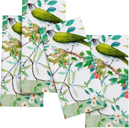 Vista 17 de Maison d' Hermine Juego de 4 servilletas de tela 100% algodón, suaves y duraderas, servilletas cuadradas reutilizables para uso diario, lavables