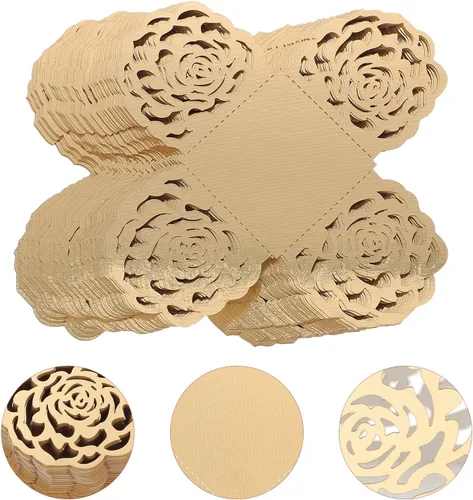 Vista 3 de Gadpiparty 50 envoltorios de trufas doradas: elegantes tazas de chocolate para bodas, despedidas de soltera, cumpleaños y recuerdos de fiesta