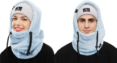 Vista 3 de Shy - Gorro de invierno resistente al viento, pasamontañas de terciopelo, máscara de esquí para hombres y mujeres