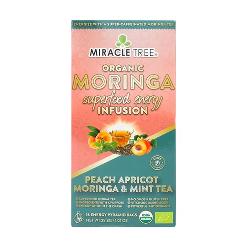 Vista 11 de Miracle Tree 's Moringa Energy Tea - Uva Oolong de vainilla Mezcla súper cafeína Alternativa de café saludable, perfecta para concentrarse