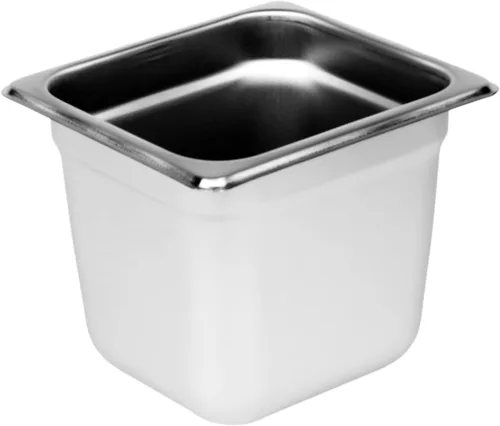 Vista 14 de Tiger Chef Bandeja de mesa de vapor antiatascos de acero inoxidable de calibre 22 de 6 pulgadas 1/2 con tapa