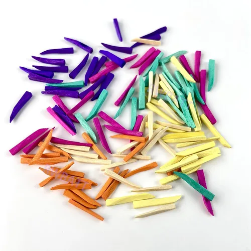 Vista 6 de 600 cuñas de madera dental, cuñas de madera colorida de matriz dental cuña, materiales de fijación desechables para restauración dental