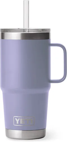 Vista 37 de YETI Rambler - Vaso de 25 onzas con asa y tapa con popote, vaso de viaje para agua, vaso aislado al vacío con asa, acero inoxidable, apicultor