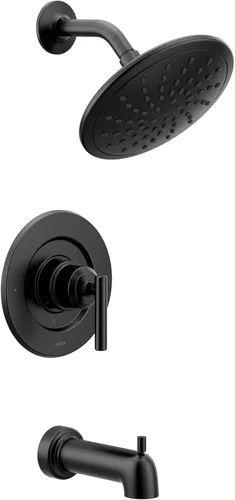 Vista 12 de Moen Gibson T3003EPBN T3003EPBN - Moderna moldura para bañera y ducha de 8 pulgadas, requiere válvula, níquel cepillado, T3003EPBN