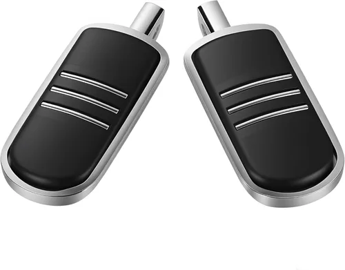 Vista 16 de Estriberas negras para motocicleta 1.25" 32mm, reposapiés ajustables para autopista, compatibles con Harley