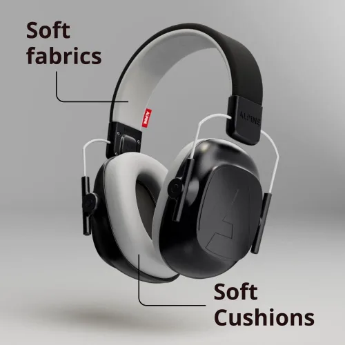 Vista 5 de Alpine Muffy Kids - Protección auditiva - Certificado CE y ANSI - Ajustable para edades de 3 a 16 años - Auriculares con cancelación de ruido