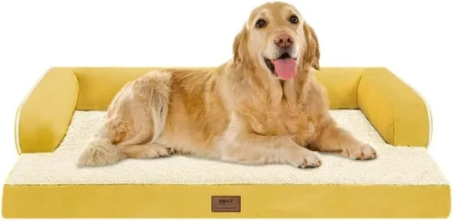 Vista 69 de Cama ortopédica extra grande para perros impermeable: cama de espuma viscoelástica para perros XL y extra grandes, sofá sofá, lavable con funda