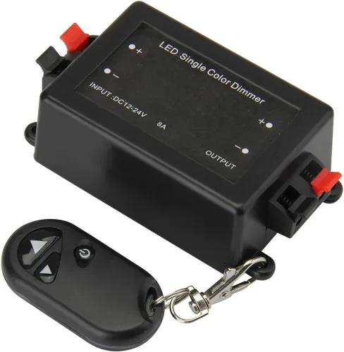 BZONE DC 12-24V LED tira de luz de un solo color inalámbrico RF controlador remoto atenuador para SMD 5050 3528 tira de luces LED de un solo color,
