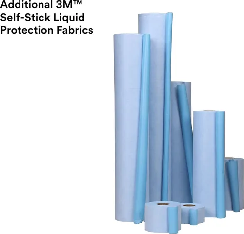 Vista 6 de 3M Self Stick Liquid Protection Fabric, 36876, 4 in x 300 ft, 6 Rolls, Peel and Stick, Strong Temporary Adhesive, Repositionable Material, UV