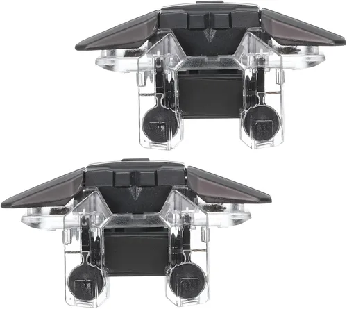 MECCANIXITY Controlador de juego móvil con disparador de juegos, 1 par de llaves de fuego de disparo de seis dedos tipo C, color negro para teléfono