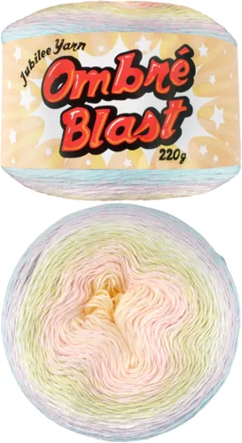 Vista 17 de JubileeYarn Hilo Ombré Blast - 220g/pastel Algodón Peso Bebé - Cripta de Hielo - 1 Pastel 119 Cripta de hielo