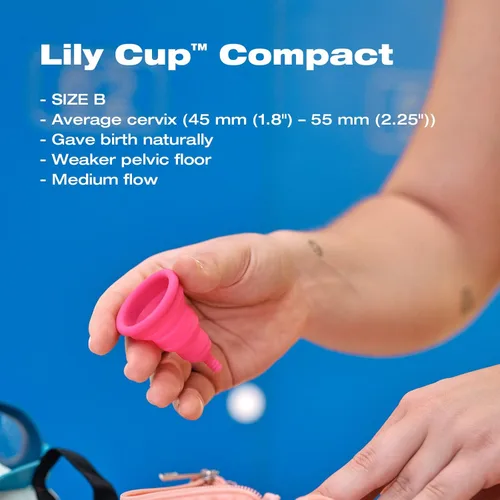 Vista 3 de Intimina Lily Cup Compact - Small Menstrual Cup with Flat-fold Compact Design, Disposable Menstrual Cups, Period Cup Reusable (Size B)