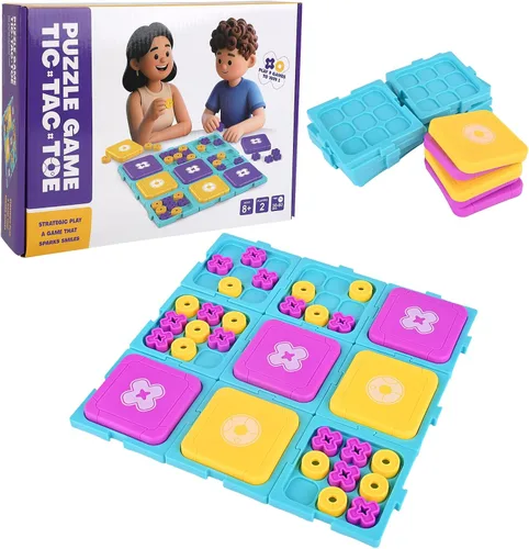 Juego de mesa Tic Tac Toe para niños y adultos, juego de mesa familiar clásico