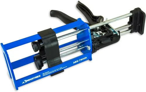Vista 2 de AES Industries Pistola aplicadora de doble cartucho 1:1 y 2:1 de 6.8 fl oz para dispensar adhesivo de enlace de panel, rellenos, epoxi estructural