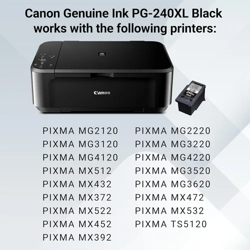 Vista 7 de Canon PG-240XL Cartucho de tinta negra, compatible con MG3620, MG3520, MG4220,MG3220 y MG2220