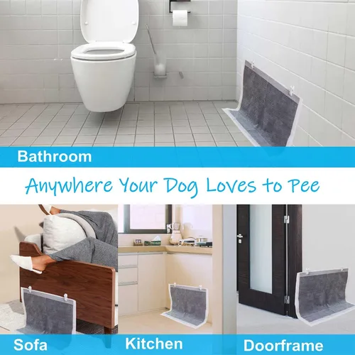 Vista 6 de Soporte de almohadilla para orina de perro con paredes (paquete de 6) para almohadilla de Wee Wee Wee de tamaño pequeño y grande, soporte