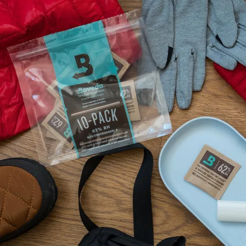 Vista 6 de Boveda Paquetes de control de humedad bidireccional 62% para almacenar ½ oz – Tamaño 4 – Paquete de 10 – Absorbentes de humedad para contenedores