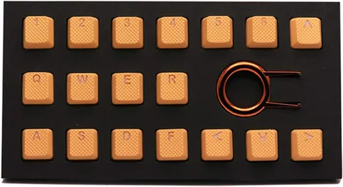 Vista 5 de Juego de teclas retroiluminadas de goma para juegos, para teclados mecánicos Cherry MX, compatible con OEM, incluye extractor de llaves