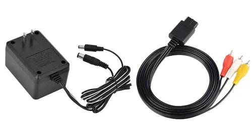AC Power Supply + Audio Video RCA AV Cable Adapter Cord To External TV Screen Monitor For Super Nintendo SNES Nes Genesis 1 Systems Game Console