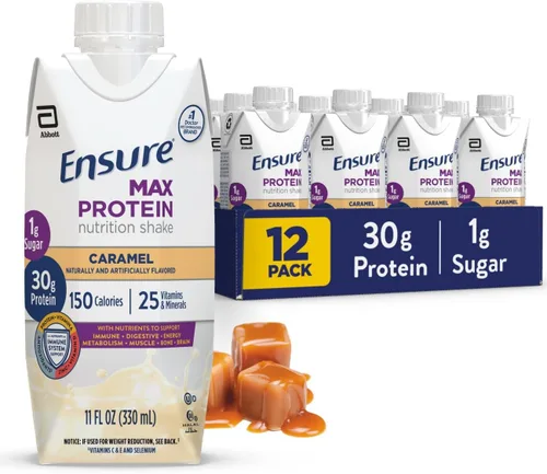 Vista 17 de Ensure Max Protein Nutrition Batido, con 0.03 onzas de proteína, 0.03 onzas de azúcar, batido alto en proteínas, pastel de queso de cereza, 11 onzas