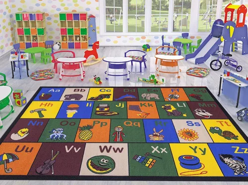 Vista 12 de Ottomanson Colección de alfombras infantiles Jenny, área de 3 pies 3 pulgadas x 5 pies, tráfico educativo