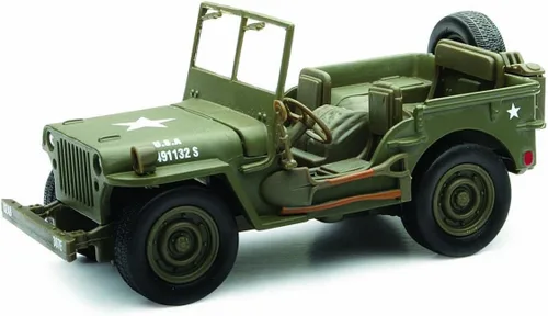 New-Ray Jeep Willys Ejército de EE. UU., Verde Militar 54133-1/32 Escala Diecast Model Toy Car