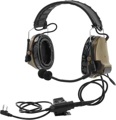 Vista 8 de HEARFALCOM Comta III (versión de actualización de auriculares Comta ii) Airsoft táctico deportes cancelación de ruido Pickup Orejeras de silicona BK