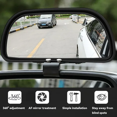 Vista 7 de BESULEN Espejo de punto ciego para automóvil, espejo retrovisor convexo ajustable de vidrio HD, accesorios exteriores automáticos, espejo