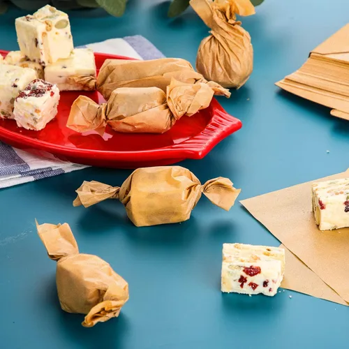 Vista 5 de Hiware 200 unidades de papel de empanada sin blanquear, papel de hamburguesa, hojas de papel encerado antiadherente para hamburguesas separadas