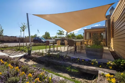Vista 5 de Toldo rectangular con dosel para patio, 6 pies x 8 pies, de tela para sombra en exteriores - Protección solar para pérgola, patio trasero, jardín
