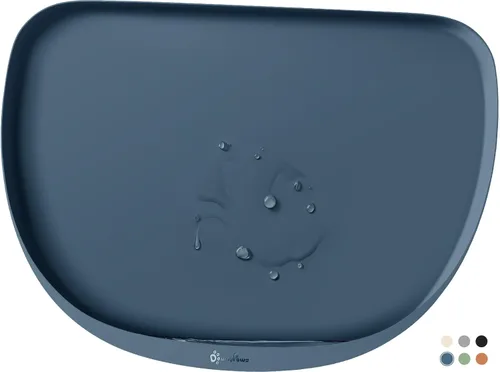 Vista 14 de DownyPaws Tapetes de comida para gatos para pisos, impermeables, sin BPA, tapete de silicona para comida de mascotas, tapete antideslizante