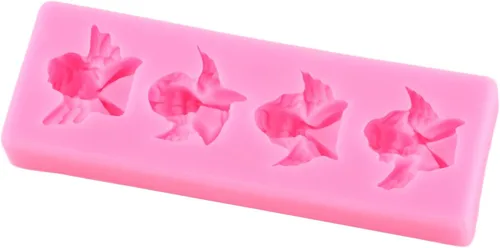 Vista 6 de Moldes de silicona para decoración de pasteles de querubín de ángel para decoración de pasteles, decoración de cupcakes, azúcar, manualidades