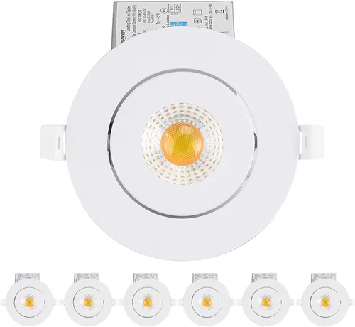 Vista 7 de Luces empotrables LED de 4 pulgadas, ultra finas y ajustables, con caja de conexiones de 9 vatios, 750 lm, luz regulable ETL