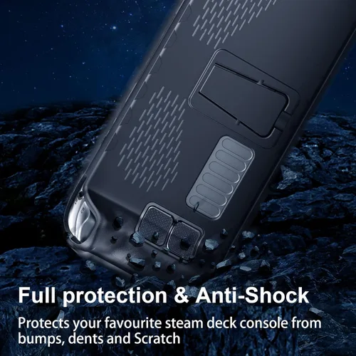 Vista 4 de Tangaroa Steam Deck Case with Kickstand Steamdeck Case Accessories, Adjustable Protective Case for Steam Deck Protector, TPU Soft Cover