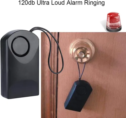 Vista 9 de Alarmas de puerta para tu hogar 120 dB sensor táctil antirrobo alarma de seguridad perilla de puerta