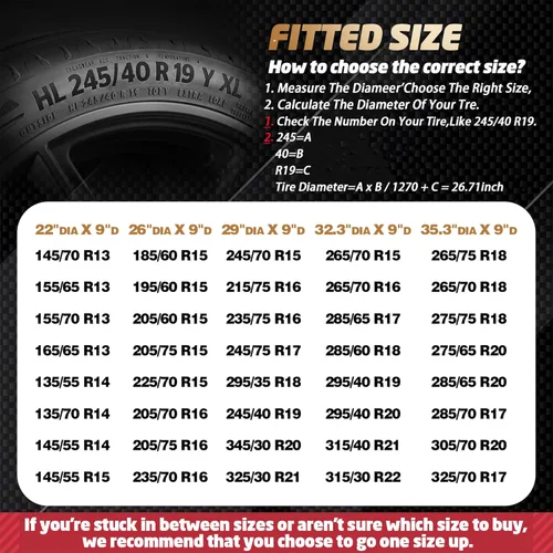 Vista 4 de K-Musculo - Juego de 2 fundas para neumáticos de RV, cubiertas impermeables para ruedas de RV, remolque de viaje, cámper, camión, SUV