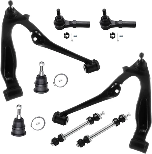 Vista 137 de Detroit Axle - Kit de ocho piezas - brazos de control de suspensión inferior delantero y trasero con juntas de bolas, extremos de barras