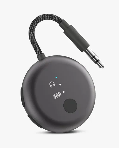 Vista 9 de Avantree SoundJet R1 - Adaptador Bluetooth de avión de 25 horas para todos los AirPods (Pro/Max) con chipset Qualcomm y aptX Adaptive, transmisor