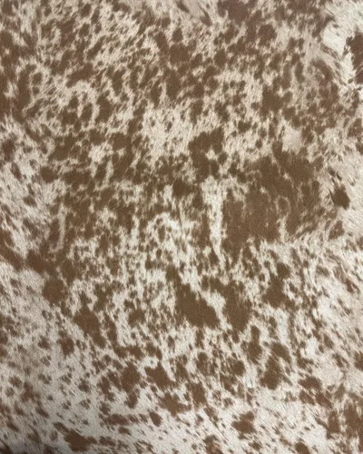 The Yard - Tapicería de tela Cowabunga con estampado de vaca manchada de terciopelo de gamuza, 54 pulgadas de ancho, vendido por The Yard (PALOMINO)