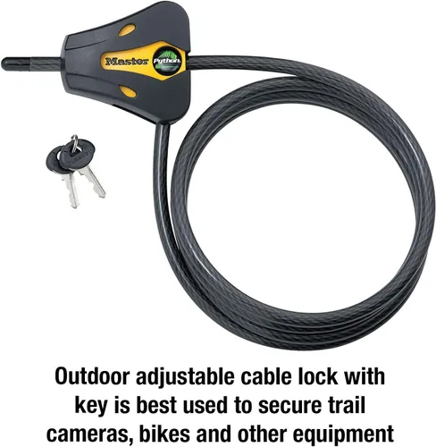 Vista 2 de Master Lock 8419DPF Candado de cable de pitón con llave, 1 paquete