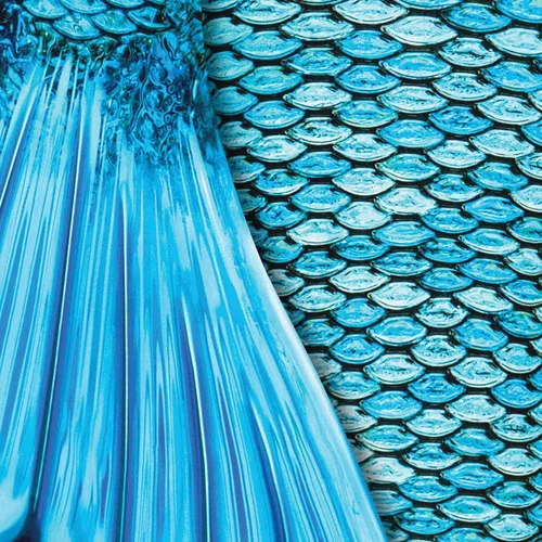 Vista 9 de Fin Fun - Cola de sirena auténtica para niños, resistente al desgaste, para nadar, monoaleta incluida