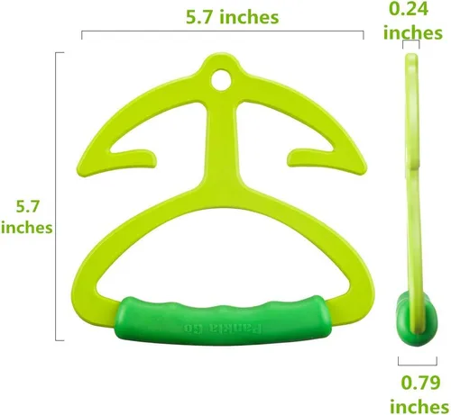 Vista 2 de Pankia - Bolsa de comestibles con asa para bolsa de compras, cada asa soporta hasta 80 libras, colgador con mango de agarre suave, paquete de 2