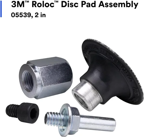 Vista 2 de 3M Roloc - Conjunto de almohadilla de disco 05539, 2 pulgadas, cambio rápido, almohadilla de respaldo duradera