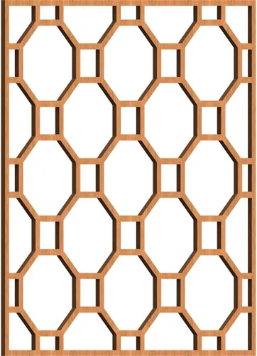 Vista 20 de 7 3/8"W x 7 3/8"H x 1/4"T Extra Small Pontiac Decorative Fretwork Wood Wall Panels, Alder