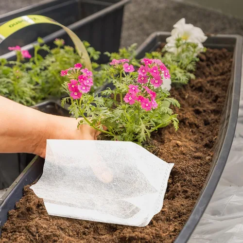 Vista 6 de 200Pcs Non-Woven Nursery Grow Bags, White Seedling Planting Pouches